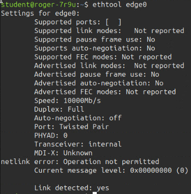 ethtool 其他屬性